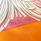 Hermès Isabelle Barthel Design 2005 “Contre-Courant” Koi Fish 100% Silk Scarf Orange 90 cm