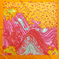 Hermès Isabelle Barthel Design 2005 “Contre-Courant” Koi Fish 100% Silk Scarf Orange 90 cm