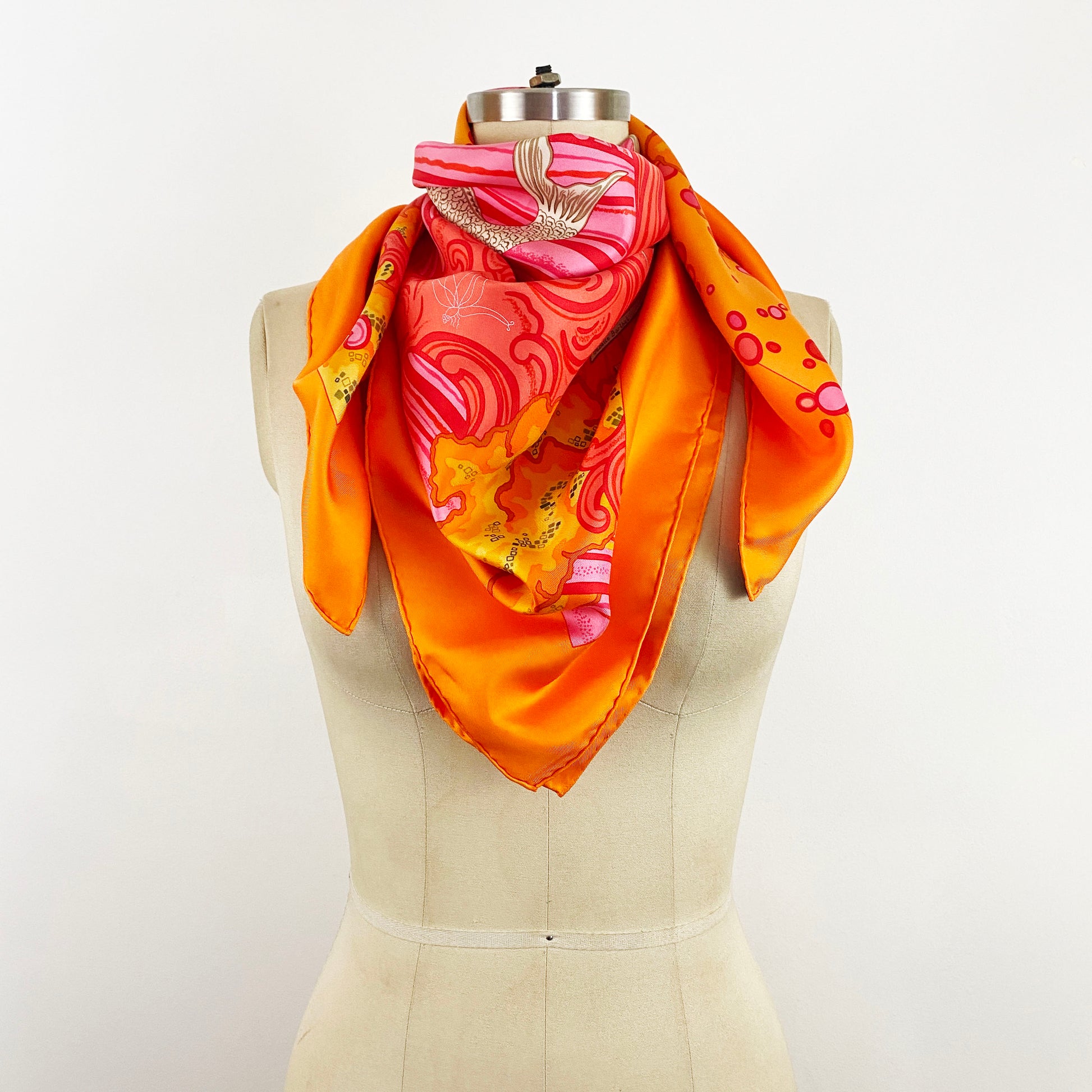 Hermès // Orange Silk Hermès Triangle Scarf – VSP Consignment