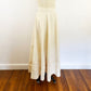 1970s Girasol by Gonzalo Bauer Cream Natural Cotton Lace Full Maxi Skirt Prairie Skirt Mexican Designer / Extra Small