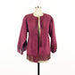 1960s Bonnie Cashin Sills Magenta Purple Suede Fringe Jacket Coach Designer Rare / Size Small