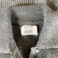 1960s Silver Lurex and Gray Wool Knit A-line Sweater Shirt Waist Dress Mod Minimalist / Bullocks Wilshire / Medium/Large