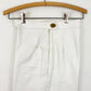 1960-1970s Bonnie Cashin Sills White Leather Straight Leg Pants with Side Turn Lock Closure / Size XXS/XS