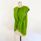1960s Bonnie Cashin Sills Lime Green Suede Leather Parabola Vest Jacket / Size Medium