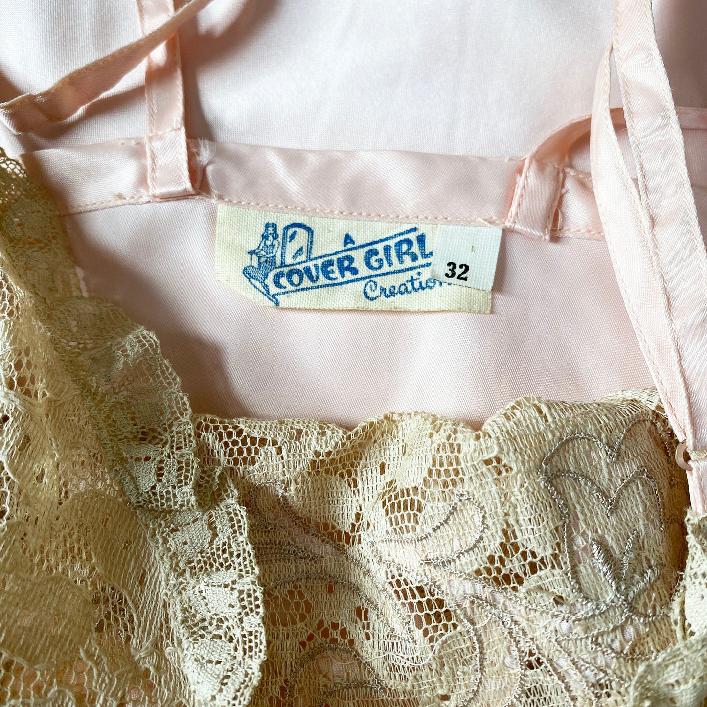 1940s Blush Pink Bias Cut Silky Rayon Nightgown with Lace Trim Slip Embroidery Pin Up Sexy / Cover Girl / Extra Small