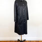 1970s Bonnie Cashin for Russ Taylor Black Minimalist Pearl Snap Trench Coat / Large