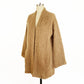 1970s Sand Tan Mohair Long Open Cardigan Sweater Made in Scotland / Burnbrae Knitwear / Large