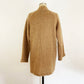 1970s Sand Tan Mohair Long Open Cardigan Sweater Made in Scotland / Burnbrae Knitwear / Large