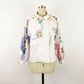 1980s Sharon Smith Santa Fe Design Doily and Quilt Patchwork Vintage Jacket Embroidery Kitsch Cottagecore / Medium