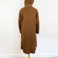 1960s Bonnie Cashin Brown Wool Removable Hood Turn Lock Closures Collar Swing Coat Fleece Lined Coach Vintage 60s / Sills / Medium-Large