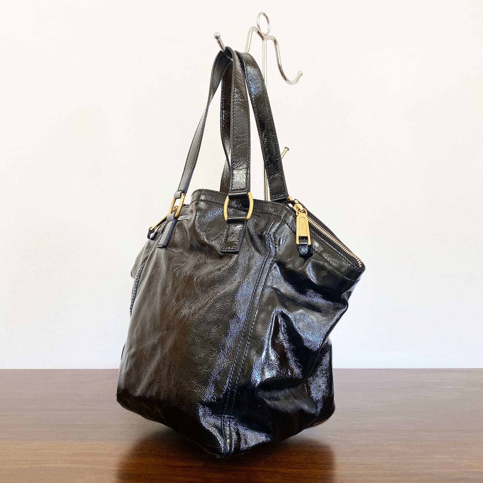 Yves Saint Laurent, Bags, Ysl Rive Gauche Leather Tote Black