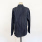 1990s Marimekko Black and Slate Gray Piccolo Striped Long Sleeve Shirt Jokamies Minimalist / Mens XL