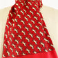 1990s Hermes Red and Gold Unicorn Silk Cravat Ascot Head Scarf