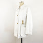 1960-1970s Bonnie Cashin Purse Pocket Jacket White Leather Jacket Mod Leather Coat Minimalist RARE / Size Medium