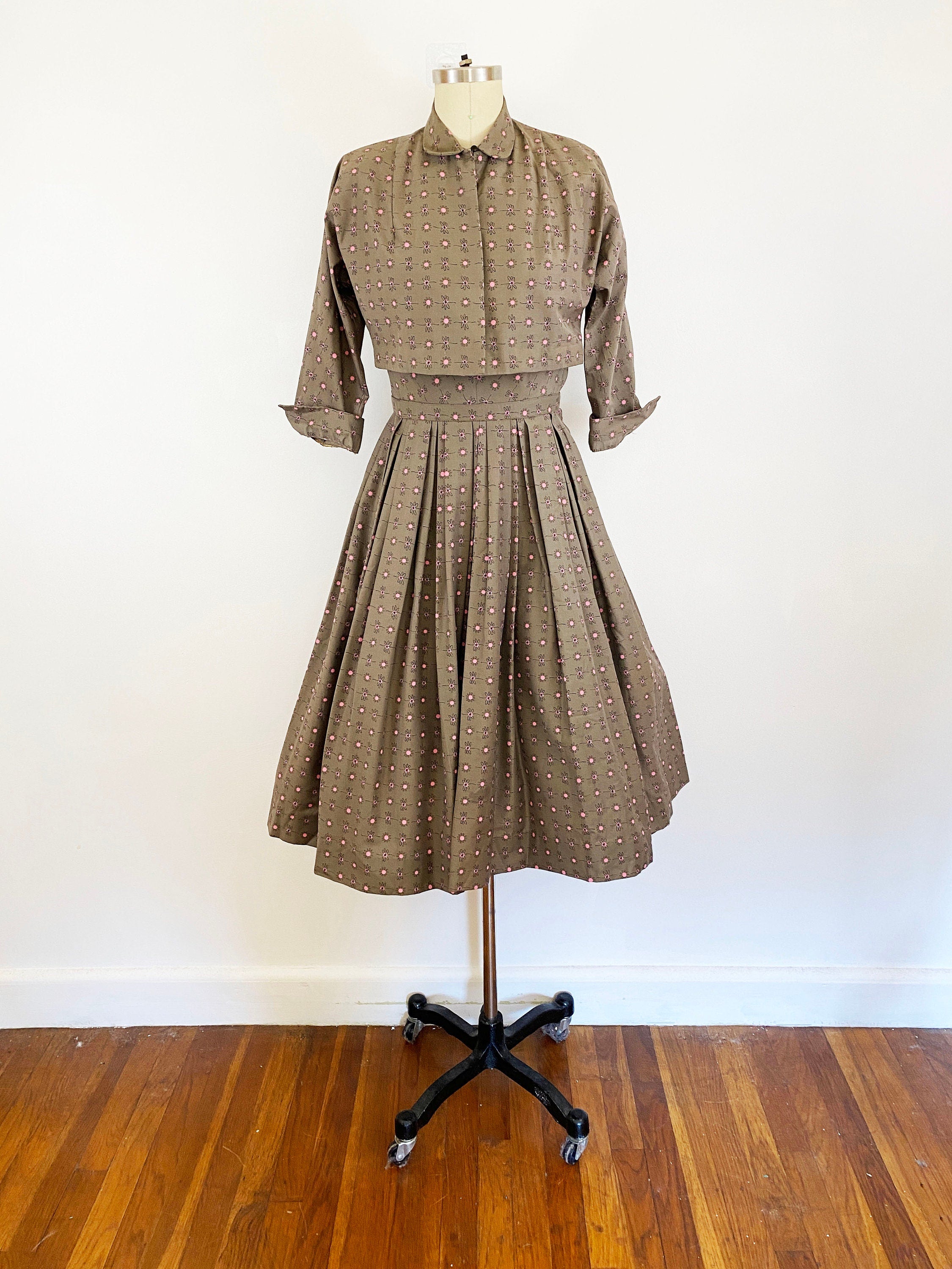 Cotton dress sale with jacket