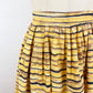 1950-1960s Bamboo Novelty Print Cotton Pleated Full Skirt Vintage 50s 60s Tiki Retro Pin Up Rockabilly / Size Extra Small / XS 24" Waist