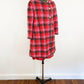 1960s Bonnie Cashin Wool Woven Plaid Asymmetrical Jacket and Skirt Set Mod Coach Pink Red Brown Designer Sportswear / Sills / Size Small