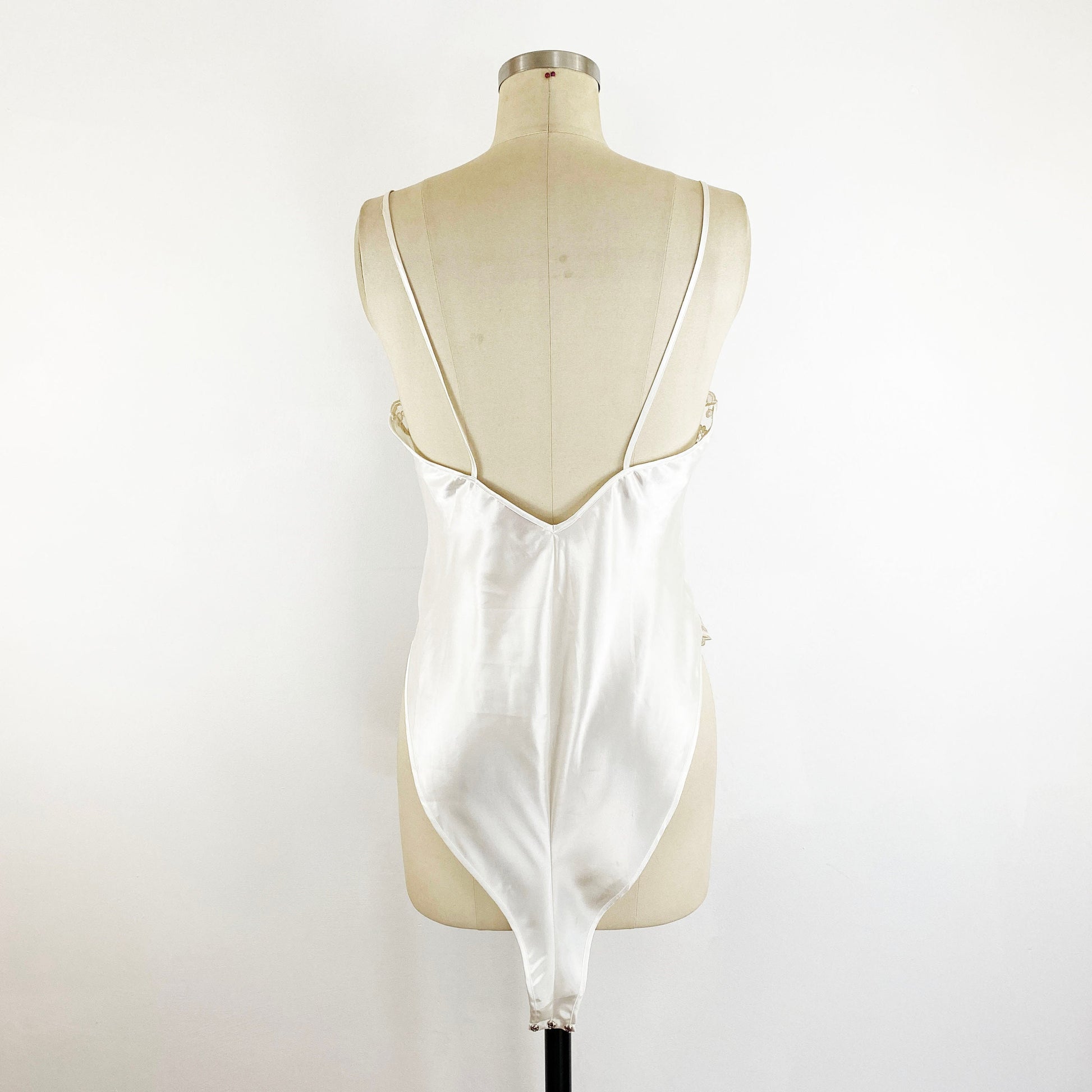 90s Y2K White Victorias Secret Bustier Bodysuit VS Gold Label Strapless  Boned Corset Deep V Plunging Shape Wear Dress Top XS 