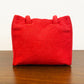1990s Valentino Garavani Red Terrycloth Tote Gold Embroidered Purse Towel Bag Designer Purse Unique Resort Beach Textured